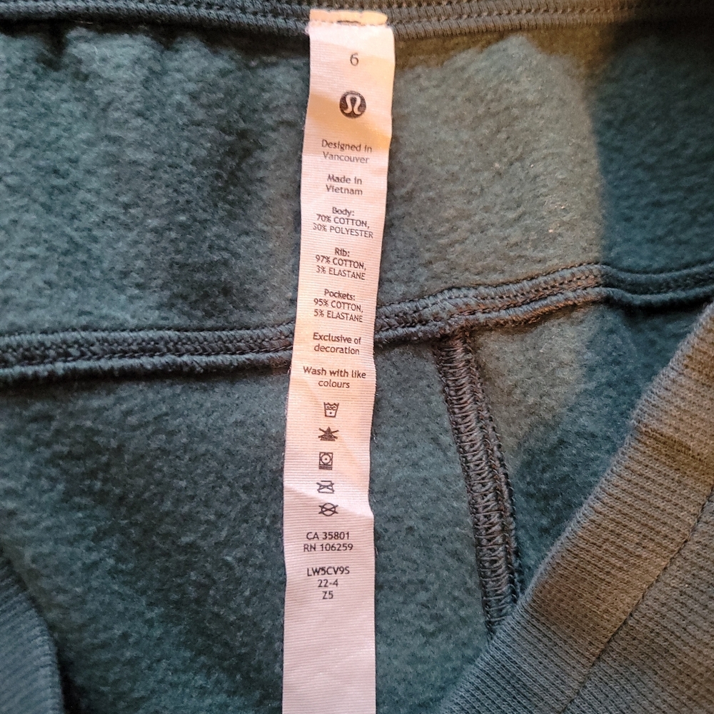 Lululemon Scuba High Rise Joggers Size 6 Green Jasper Soft Lounge Athletic Pants - Picture 10 of 10